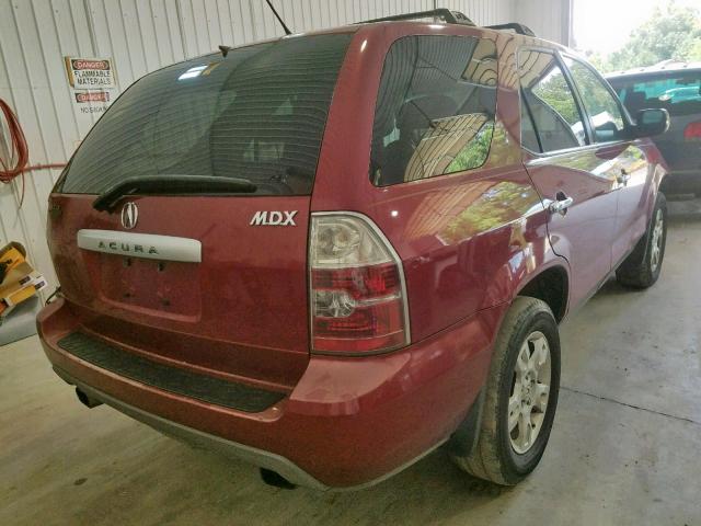 2HNYD18604H520720 - 2004 ACURA MDX TOURIN BURGUNDY photo 4