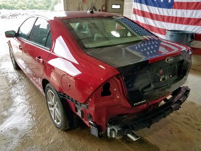 3FAHP0CG1AR281238 - 2010 FORD FUSION SEL RED photo 3