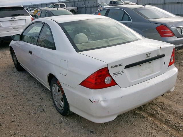 1HGEM221X4L063513 - 2004 HONDA CIVIC DX V WHITE photo 3