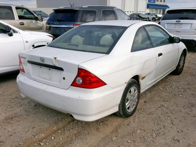 1HGEM221X4L063513 - 2004 HONDA CIVIC DX V WHITE photo 4