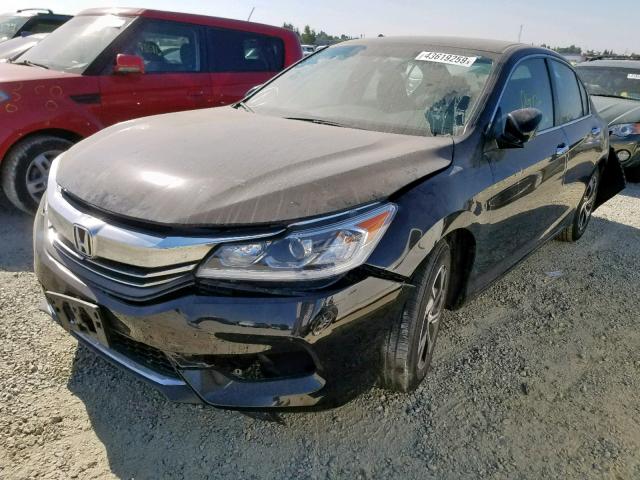 1HGCR2F38HA062124 - 2017 HONDA ACCORD LX BLACK photo 2