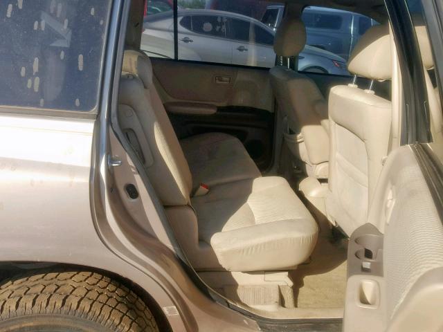 JTEEP21A360149544 - 2006 TOYOTA HIGHLANDER TAN photo 6