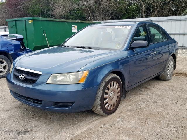 5NPET46C76H141987 - 2006 HYUNDAI SONATA GL GREEN photo 2