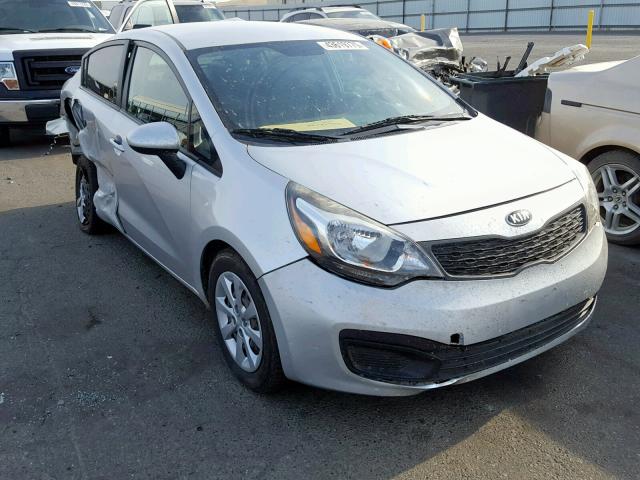 KNADM4A36E6374572 - 2014 KIA RIO LX SILVER photo 1