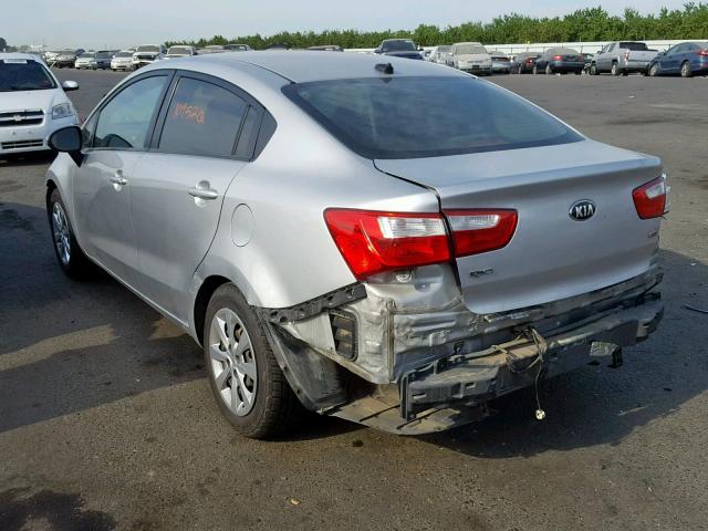 KNADM4A36E6374572 - 2014 KIA RIO LX SILVER photo 3