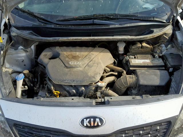 KNADM4A36E6374572 - 2014 KIA RIO LX SILVER photo 7