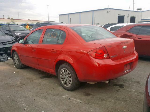 1G1AT58H697264517 - 2009 CHEVROLET COBALT LT RED photo 3