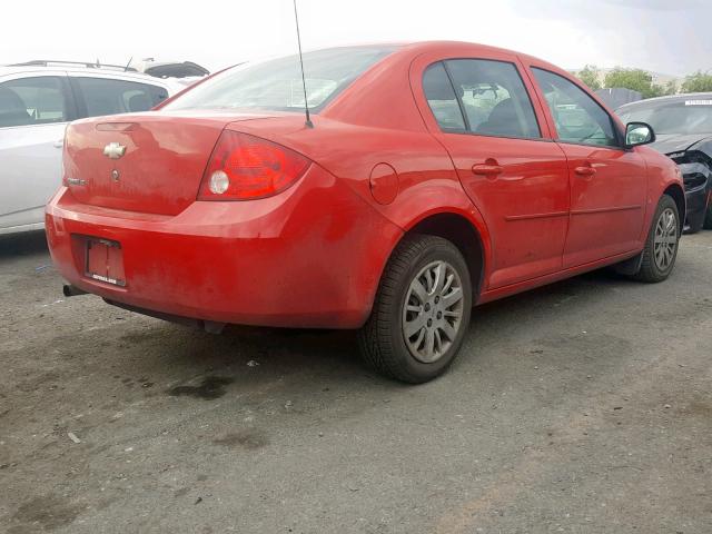 1G1AT58H697264517 - 2009 CHEVROLET COBALT LT RED photo 4