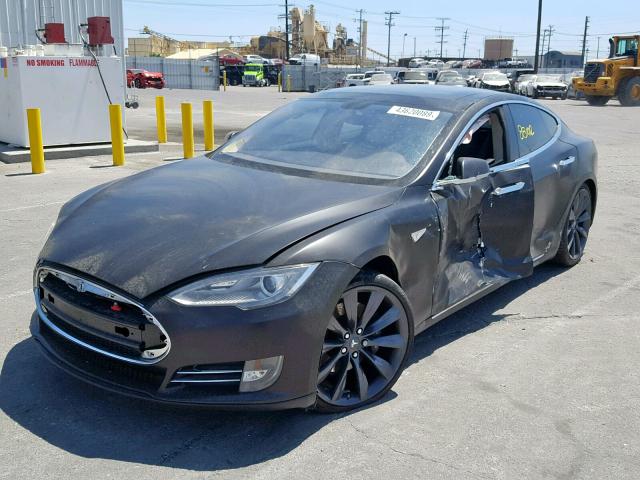 5YJSA1CP3DFP14717 - 2013 TESLA MODEL S BLACK photo 2