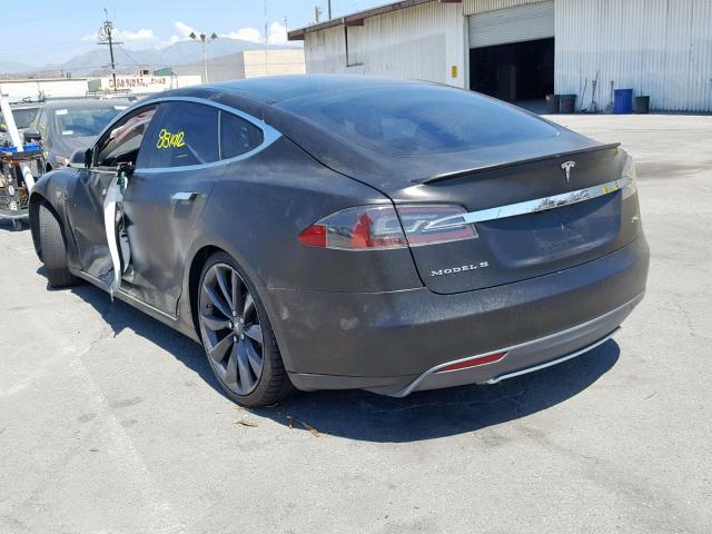 5YJSA1CP3DFP14717 - 2013 TESLA MODEL S BLACK photo 3