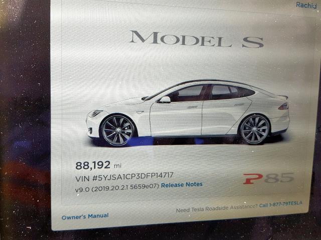 5YJSA1CP3DFP14717 - 2013 TESLA MODEL S BLACK photo 8