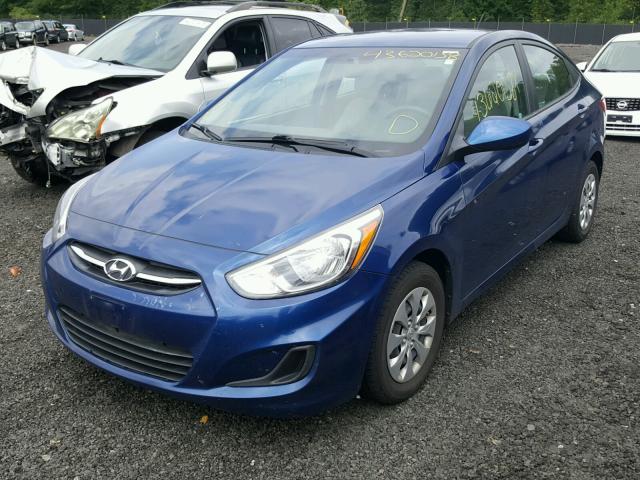 KMHCT4AE5GU096972 - 2016 HYUNDAI ACCENT SE BLUE photo 2