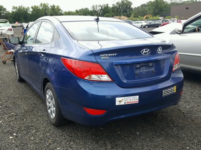 KMHCT4AE5GU096972 - 2016 HYUNDAI ACCENT SE BLUE photo 3