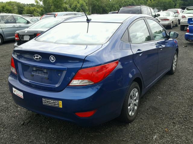 KMHCT4AE5GU096972 - 2016 HYUNDAI ACCENT SE BLUE photo 4