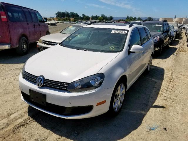 3VWPL7AJ1DM666709 - 2013 VOLKSWAGEN JETTA TDI WHITE photo 2