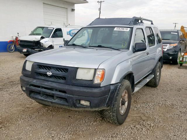 5N1ED28Y5YC587821 - 2000 NISSAN XTERRA XE SILVER photo 2