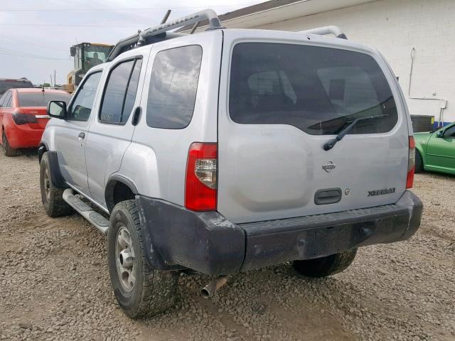 5N1ED28Y5YC587821 - 2000 NISSAN XTERRA XE SILVER photo 3