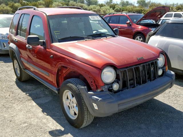 1J4GL48K47W621424 - 2007 JEEP LIBERTY SP RED photo 1