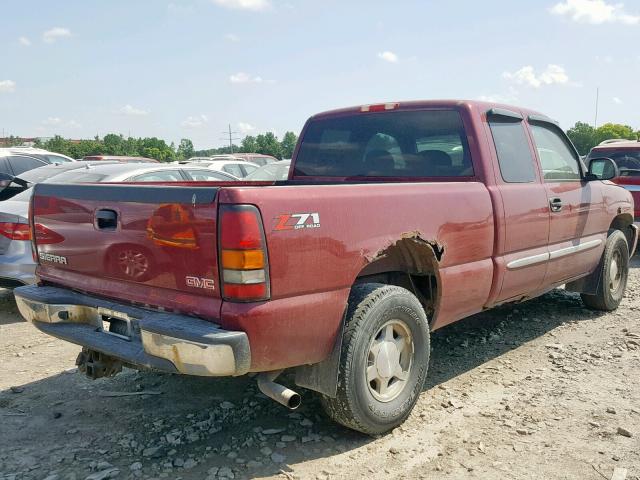 2GTEK19T341371554 - 2004 GMC NEW SIERRA MAROON photo 4