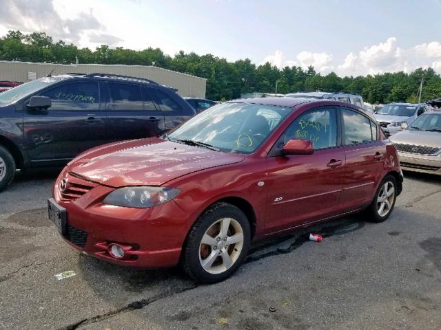 JM1BK324461501660 - 2006 MAZDA 3 S MAROON photo 2