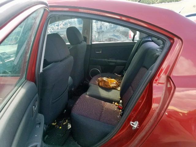 JM1BK324461501660 - 2006 MAZDA 3 S MAROON photo 6