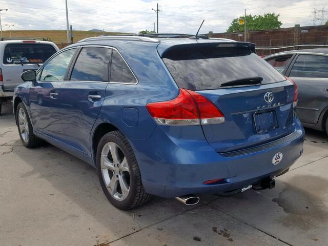 4T3BK3BB1AU027501 - 2010 TOYOTA VENZA BLUE photo 3