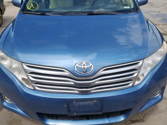 4T3BK3BB1AU027501 - 2010 TOYOTA VENZA BLUE photo 9