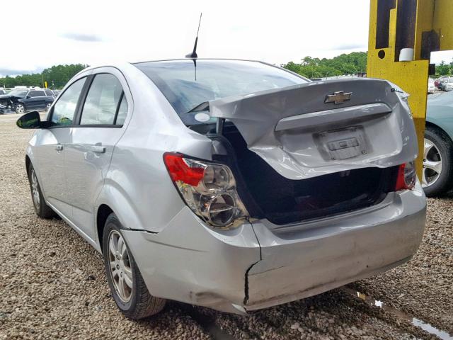 1G1JA5SH9C4122217 - 2012 CHEVROLET SONIC LS 银色 照片 3