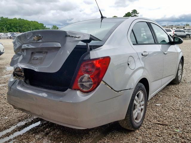 1G1JA5SH9C4122217 - 2012 CHEVROLET SONIC LS 银色 照片 4
