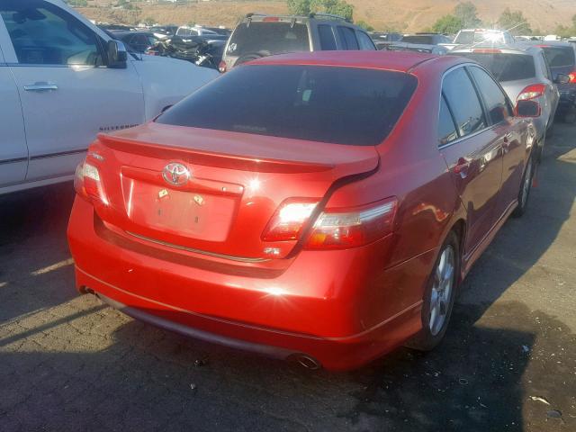 4T1BK46K97U028168 - 2007 TOYOTA CAMRY NEW RED photo 4