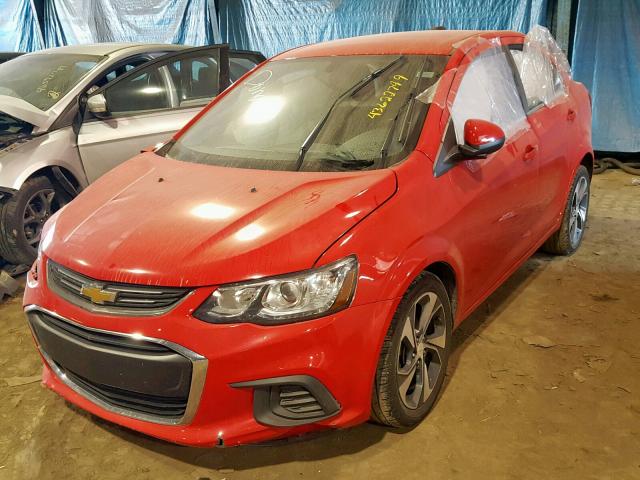 1G1JF5SB5H4118492 - 2017 CHEVROLET SONIC PREM RED photo 2