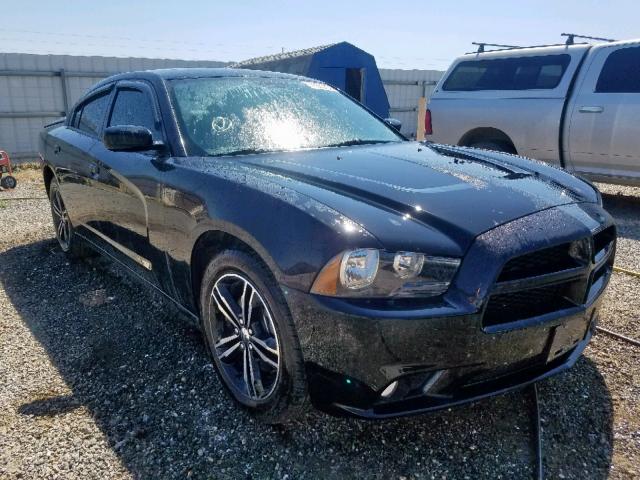 2C3CDXJG3EH159687 - 2014 DODGE CHARGER SX BLACK photo 1