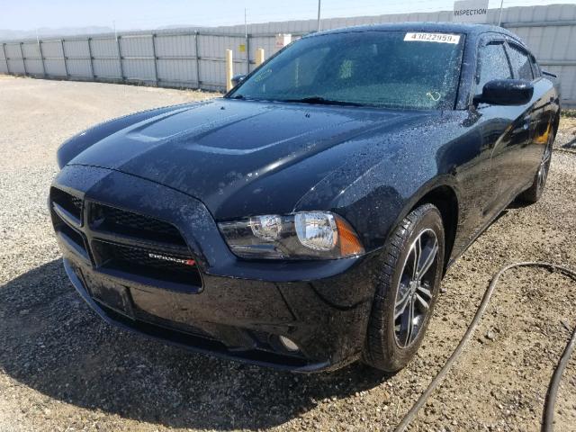 2C3CDXJG3EH159687 - 2014 DODGE CHARGER SX BLACK photo 2