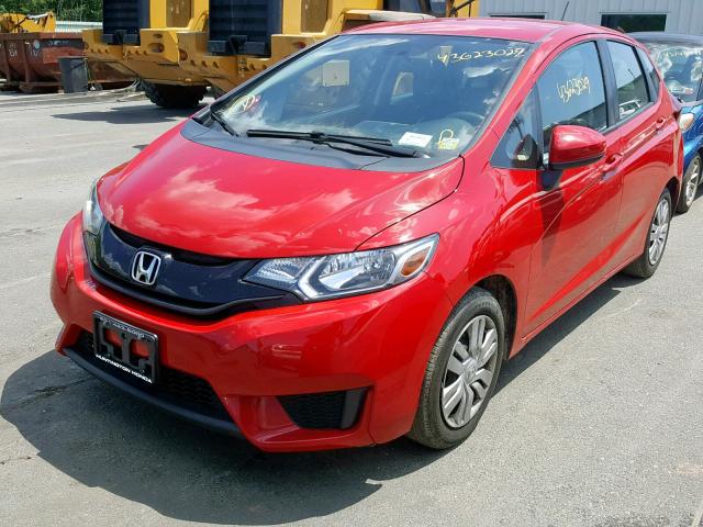 JHMGK5H51HS000173 - 2017 HONDA FIT LX RED photo 2