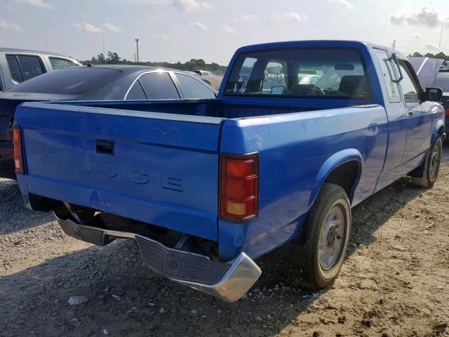 1B7FL23X7NS690959 - 1992 DODGE DAKOTA BLUE photo 4