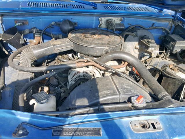 1B7FL23X7NS690959 - 1992 DODGE DAKOTA BLUE photo 7