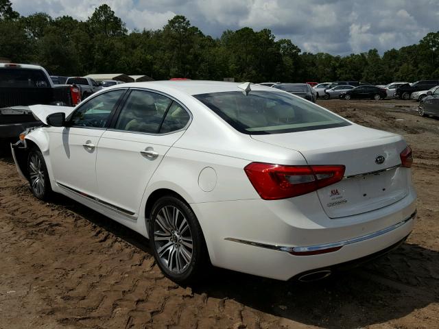 KNALN4D76E5166785 - 2014 KIA CADENZA PR WHITE photo 3