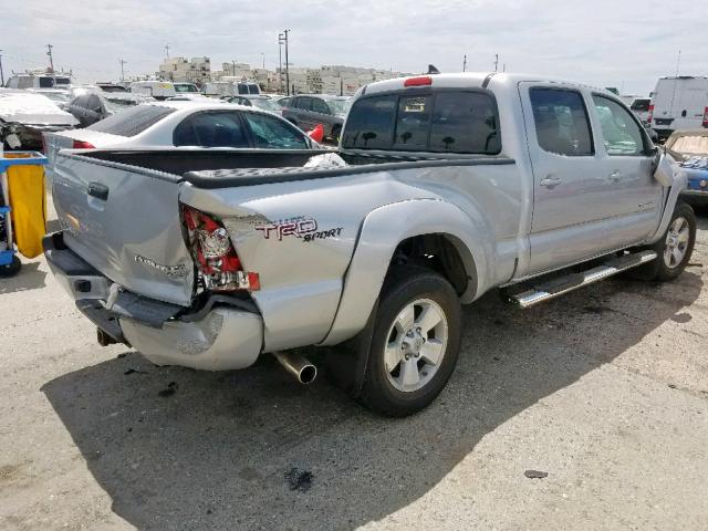 3TMKU4HN2DM037073 - 2013 TOYOTA TACOMA DOU SILVER photo 4