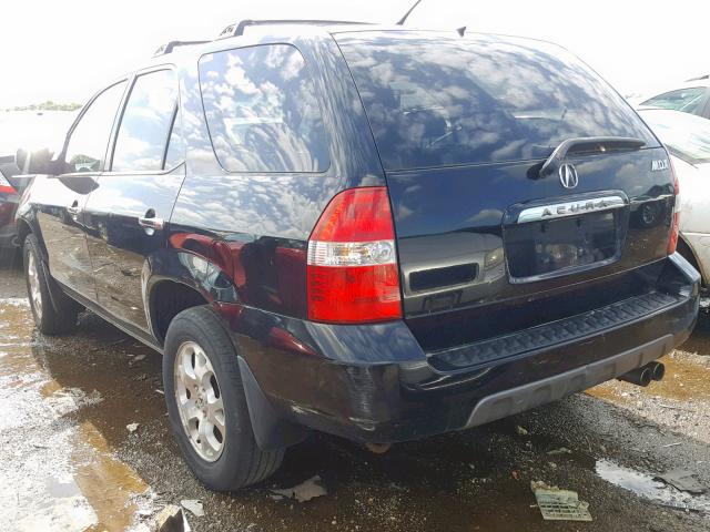 2HNYD18602H546408 - 2002 ACURA MDX TOURIN BLACK photo 3