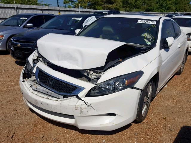 1HGCS12898A029715 - 2008 HONDA ACCORD EXL WHITE photo 2