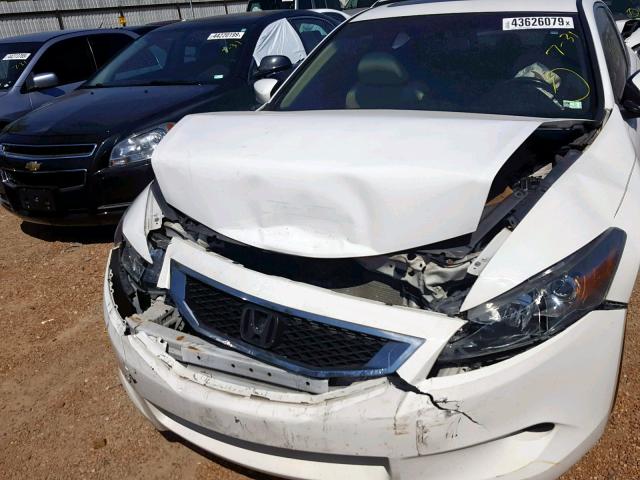 1HGCS12898A029715 - 2008 HONDA ACCORD EXL WHITE photo 9