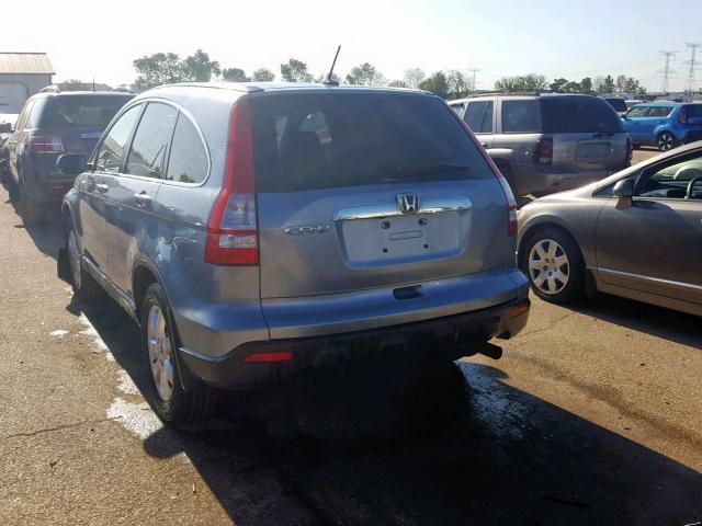 JHLRE48749C016900 - 2009 HONDA CR-V EXL BLUE photo 3