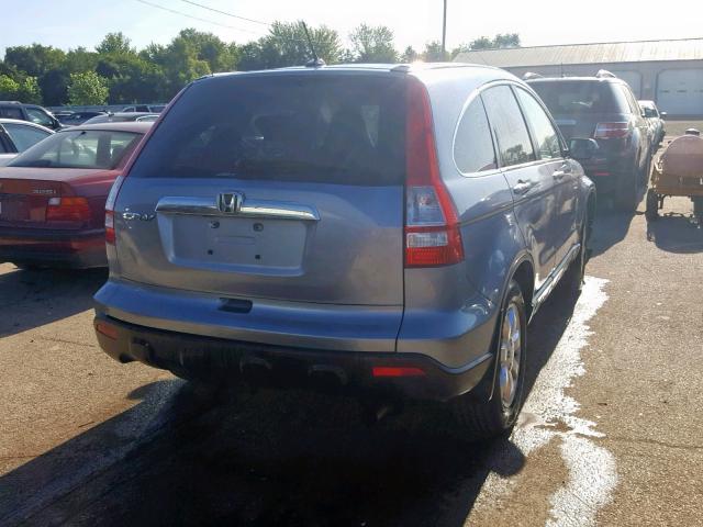 JHLRE48749C016900 - 2009 HONDA CR-V EXL BLUE photo 4