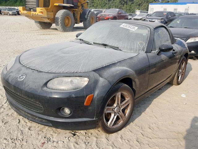 JM1NC25F070136581 - 2007 MAZDA MX-5 MIATA BLACK photo 2