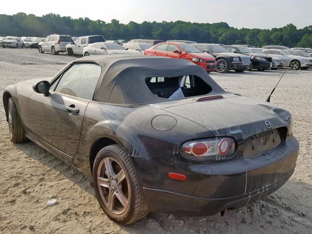 JM1NC25F070136581 - 2007 MAZDA MX-5 MIATA BLACK photo 3