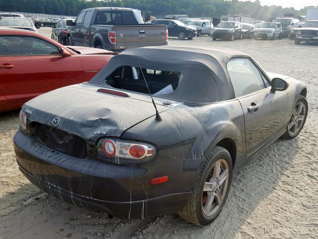 JM1NC25F070136581 - 2007 MAZDA MX-5 MIATA BLACK photo 4