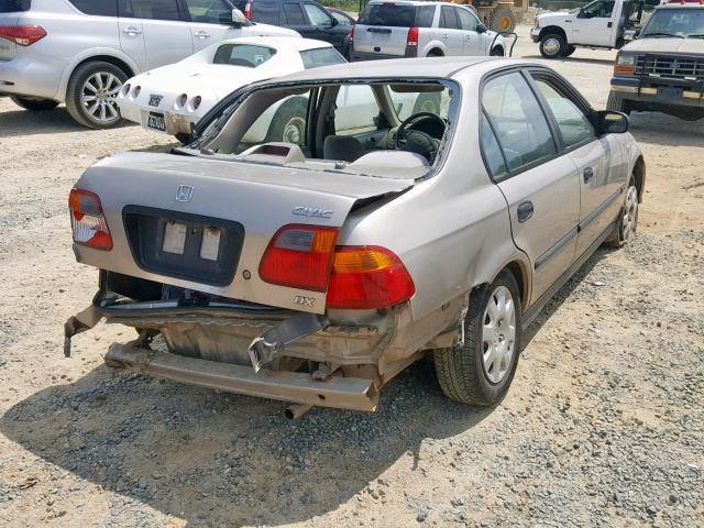 1HGEJ6626YL062948 - 2000 HONDA CIVIC DX CREAM photo 4