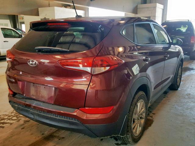 KM8J23A45HU538436 - 2017 HYUNDAI TUCSON SE BURGUNDY photo 4