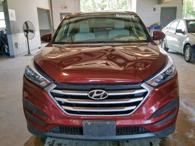 KM8J23A45HU538436 - 2017 HYUNDAI TUCSON SE BURGUNDY photo 9