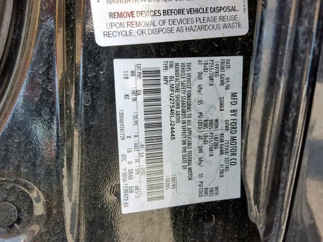 5LMFU27546LJ24445 - 2006 LINCOLN NAVIGATOR BLACK photo 10